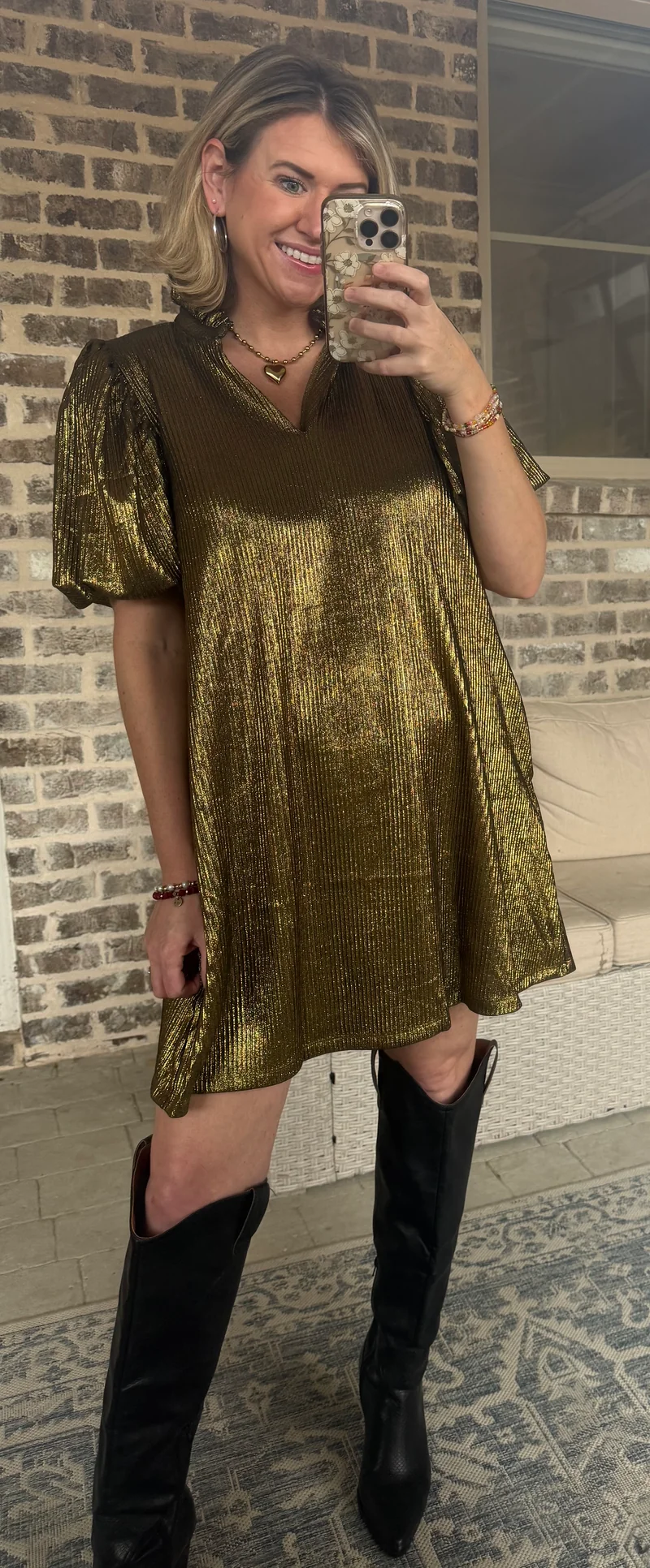 GOLDEN HOUR METALLIC DRESS
