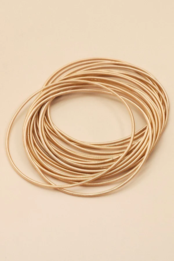 Guitar String Bracelet Set of 20 - GOLD
