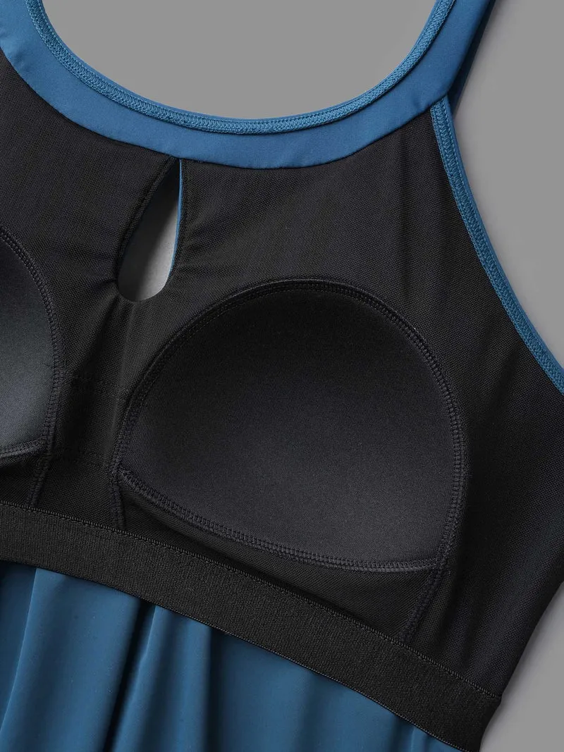 Sleeveless Keyhole Gathered One Piece Swimsuit