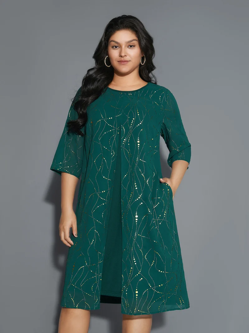 Glitter 2-In-1 Layered Dress