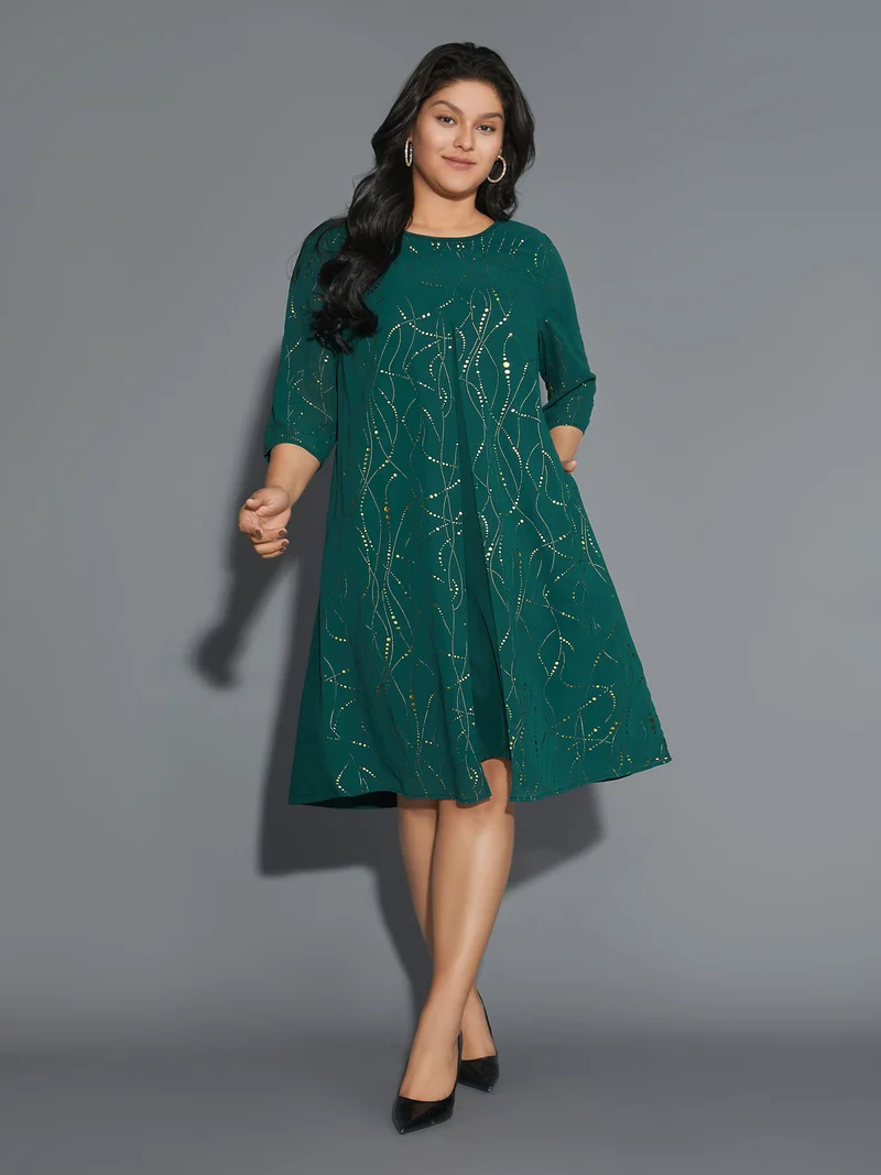 Glitter 2-In-1 Layered Dress