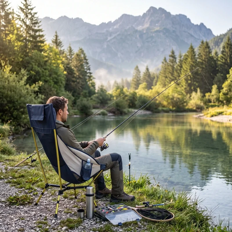 Adjustable High-Back Camping Chair | Portable Folding Outdoor Reclining Chair