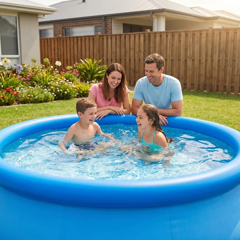 Round Inflatable Easy Set Swimming Pool | Ø244 × 61 cm Garden Pool