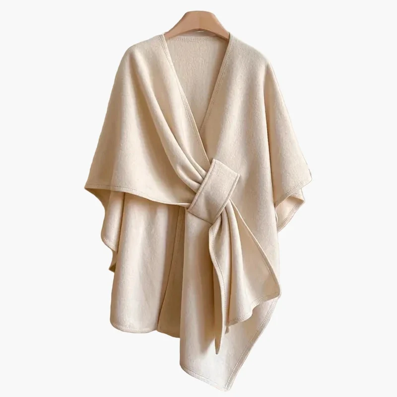Poncho-Écharpe Style Décontracté en Coton pour Femmes