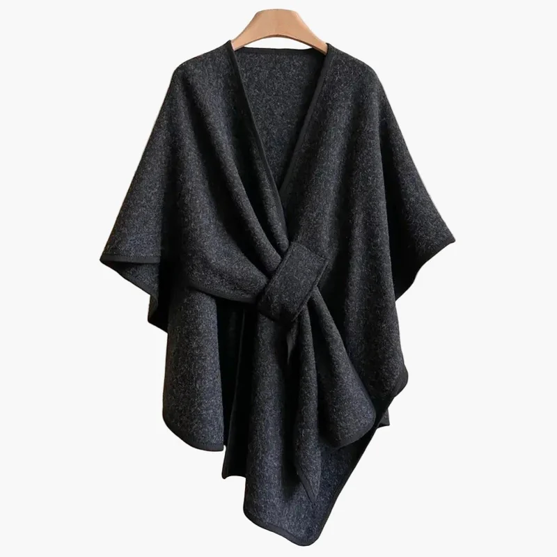 Poncho-Écharpe Style Décontracté en Coton pour Femmes