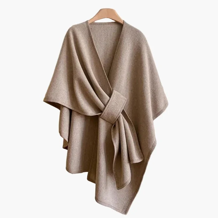 Poncho-Écharpe Style Décontracté en Coton pour Femmes