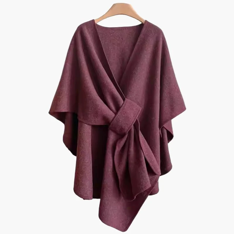 Poncho-Écharpe Style Décontracté en Coton pour Femmes