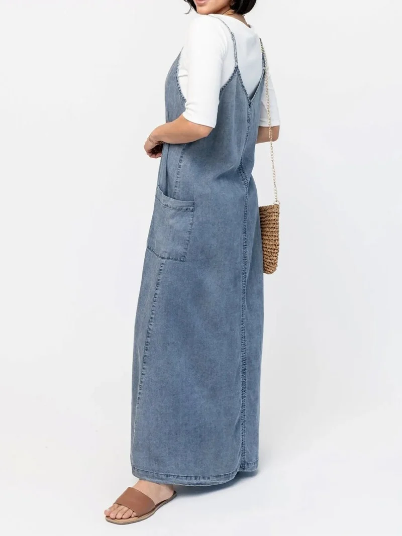Robe Maxi en Jean Coupe Ample pour Femmes