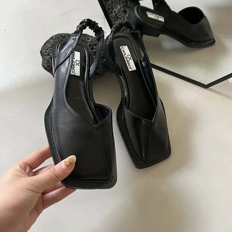 Sandales à Enfiler à Bout Carré pour Femmes