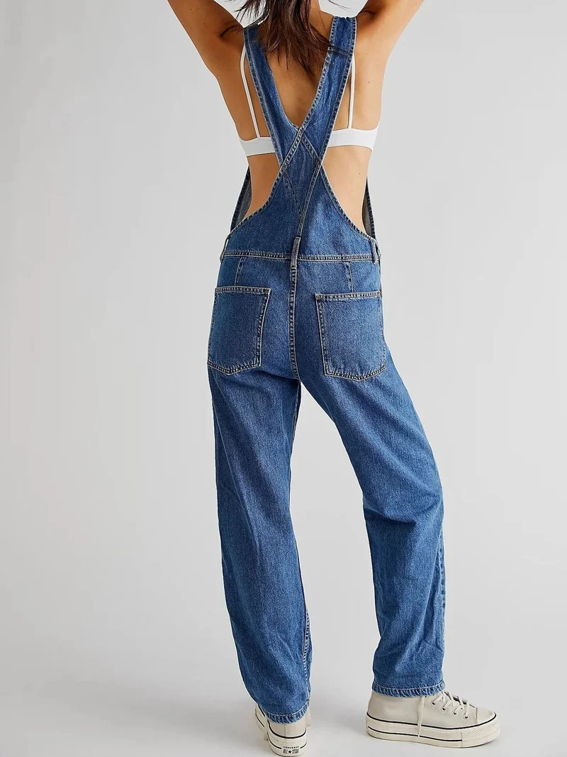 Salopette en Jean Ajustée pour Femmes