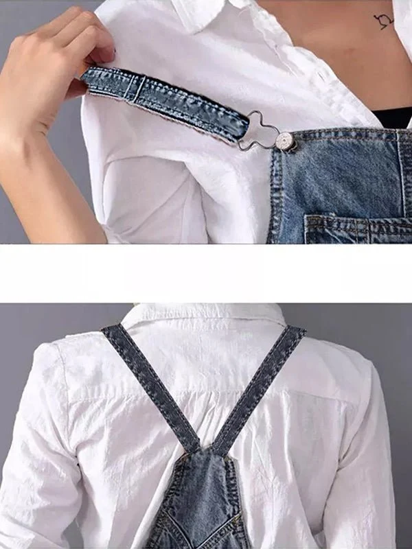 Robe Salopette Longue en Jean pour Femmes