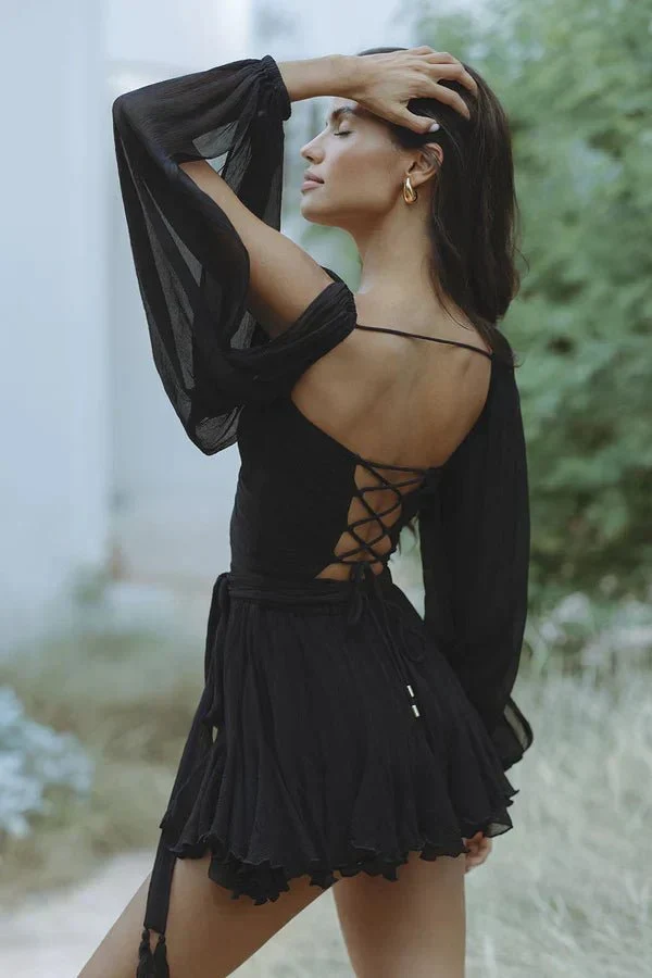 Robe Portefeuille Plissée Élégante pour Femmes