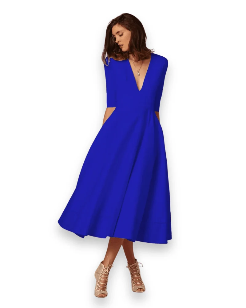 Robe Midi en Tissu Confortable pour Femmes
