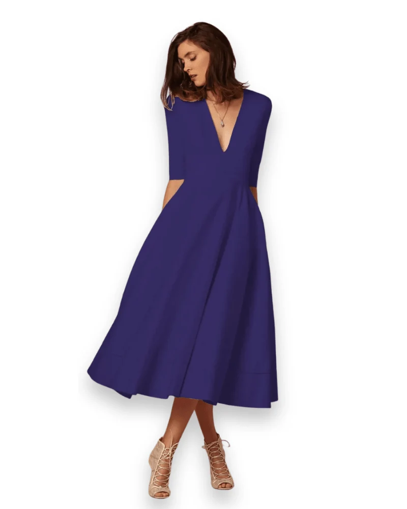 Robe Midi en Tissu Confortable pour Femmes