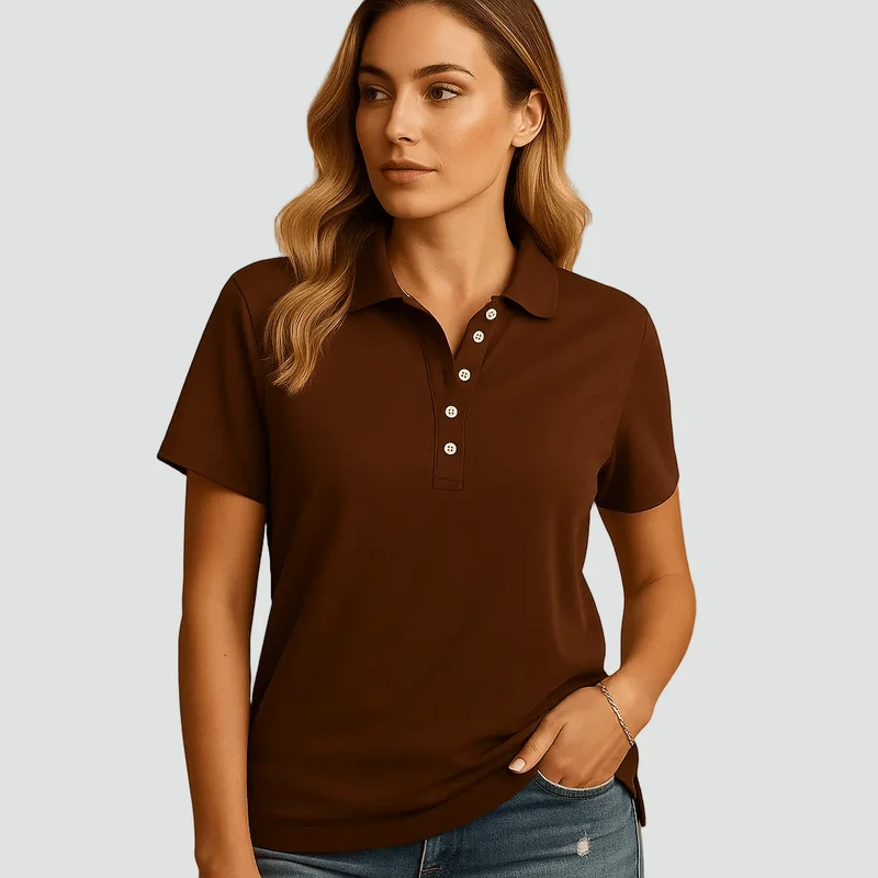 Polo Femme Casual Manches Courtes pour Femmes