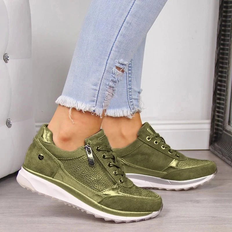 Chaussures à Enfiler Confortables en Cuir pour Femmes