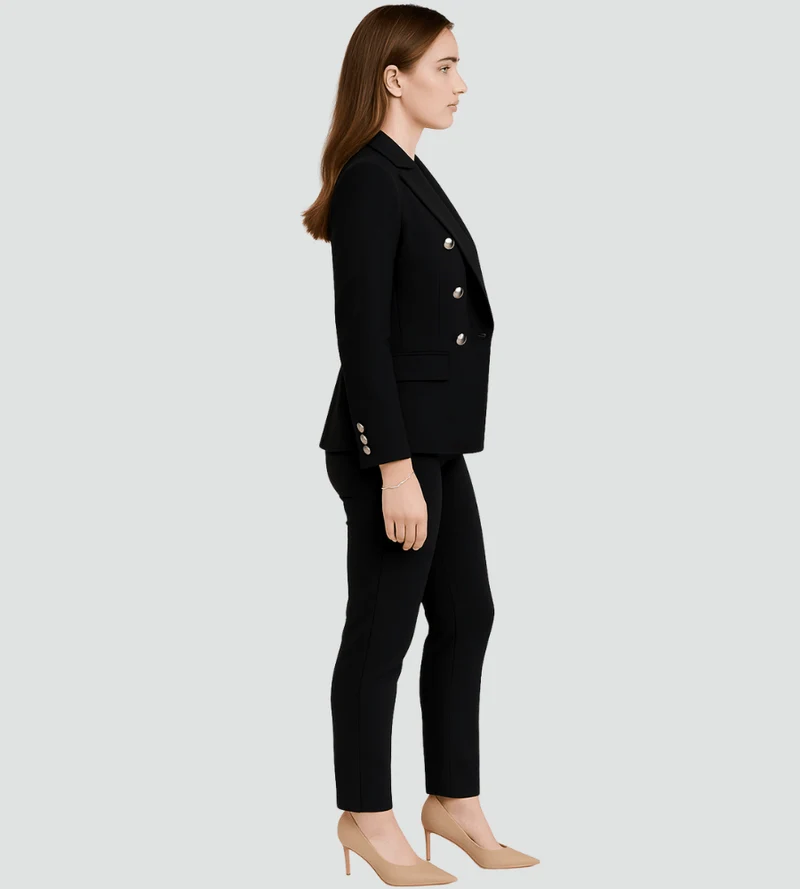 Costume Femme à Double Boutonnage