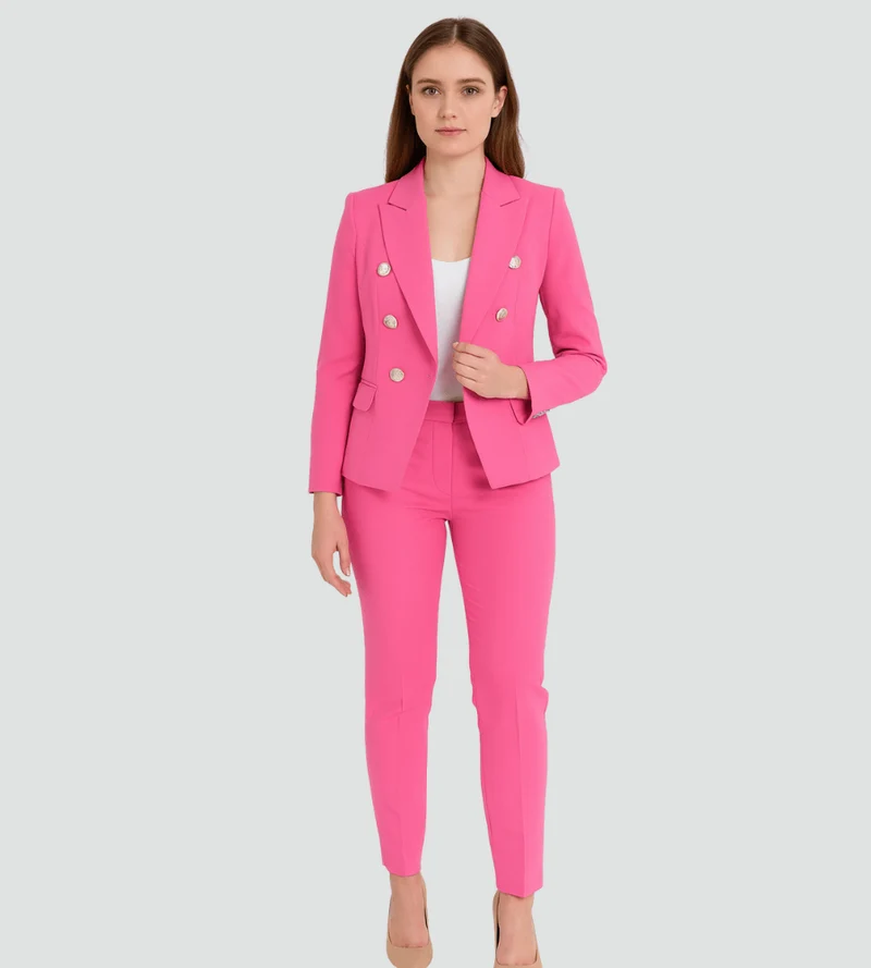Costume Femme à Double Boutonnage