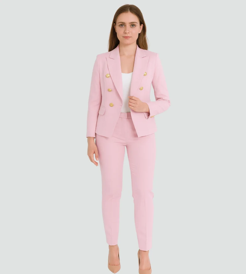 Costume Femme à Double Boutonnage