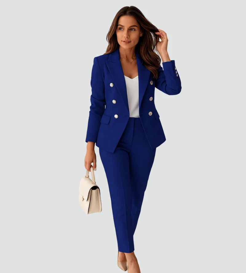 Costume Femme à Double Boutonnage