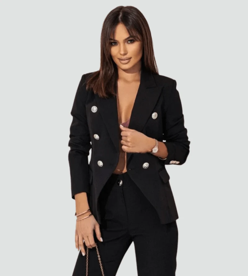 Ensemble Tailleur Double Boutonnage pour Femmes