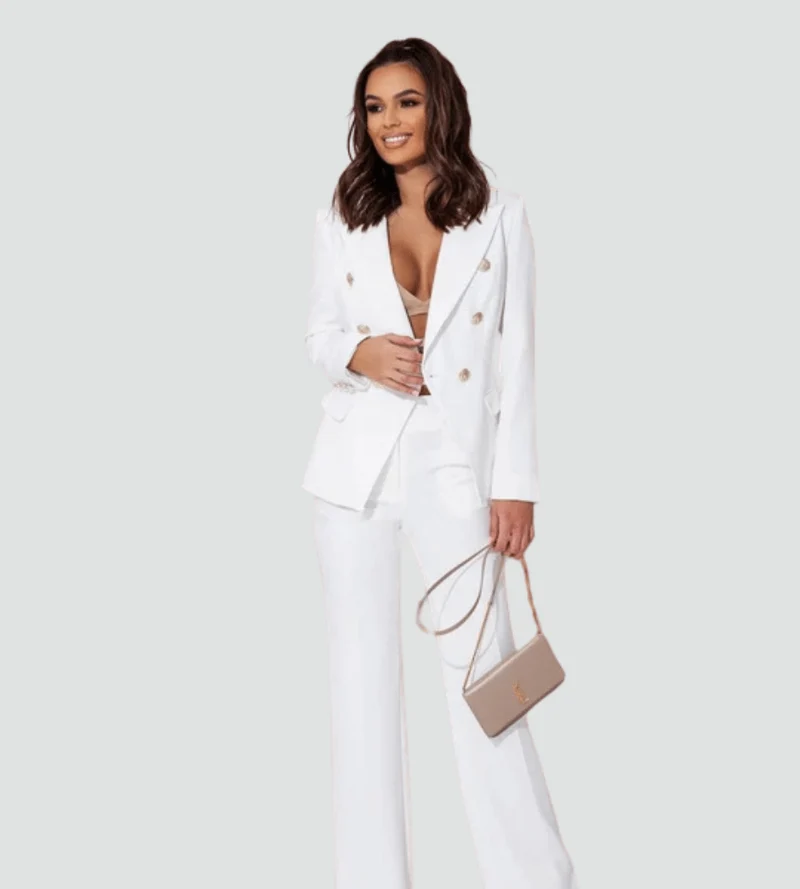 Ensemble Tailleur Double Boutonnage pour Femmes