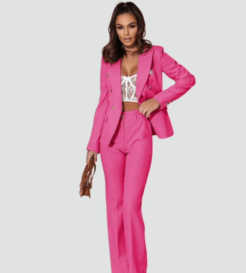 Ensemble Tailleur Double Boutonnage pour Femmes