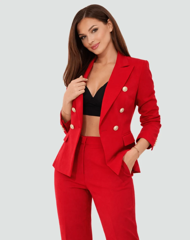 Ensemble Tailleur Double Boutonnage pour Femmes