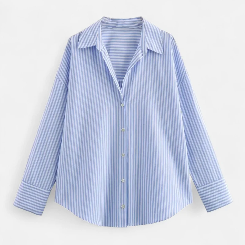Chemise Oxford Femme à Manches Longues
