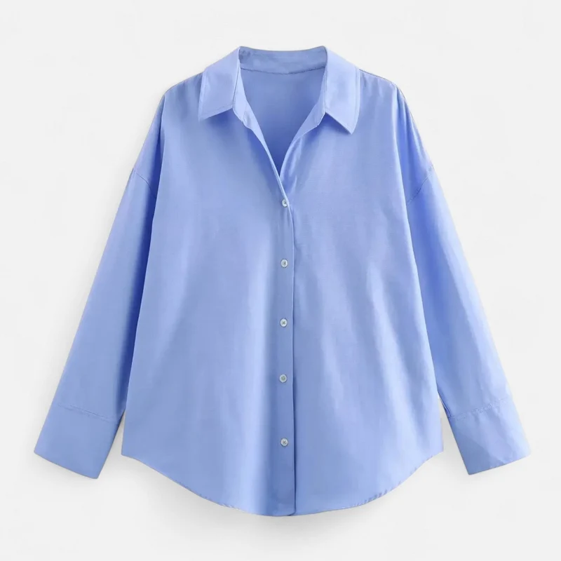 Chemise Oxford Femme à Manches Longues