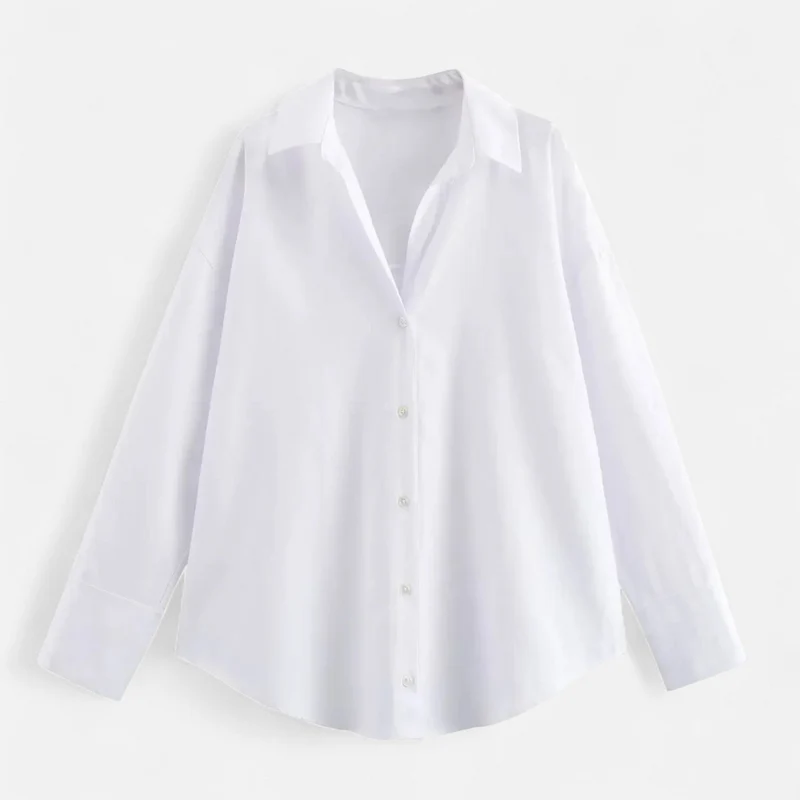 Chemise Oxford Femme à Manches Longues