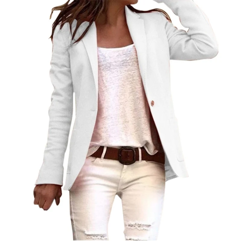 Blazer Long à Manches Longues pour Femmes