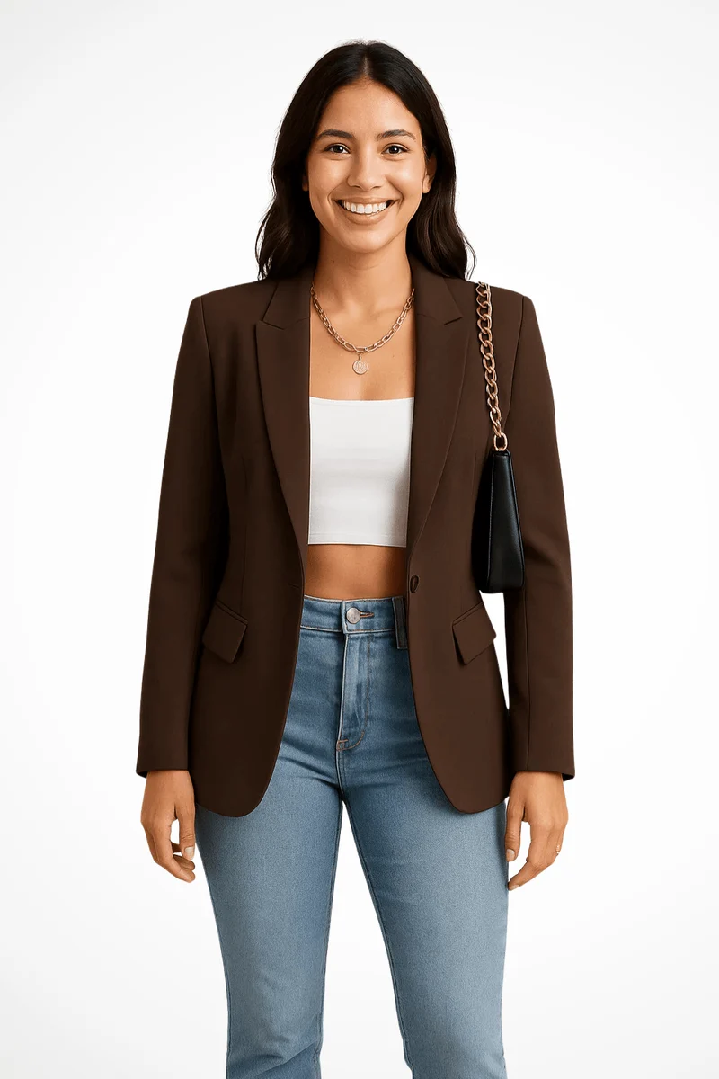 Veste Blazer Cardigan à Manches Longues pour Femmes