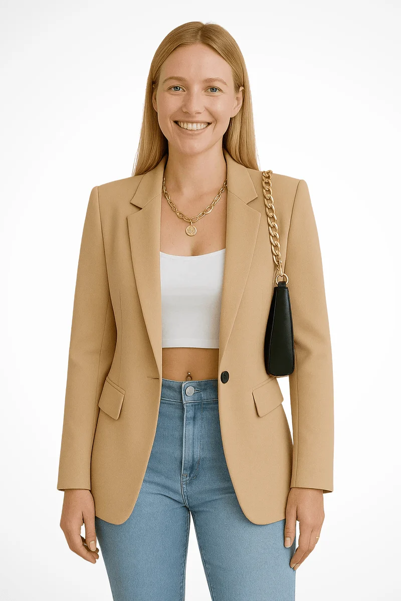 Veste Blazer Cardigan à Manches Longues pour Femmes