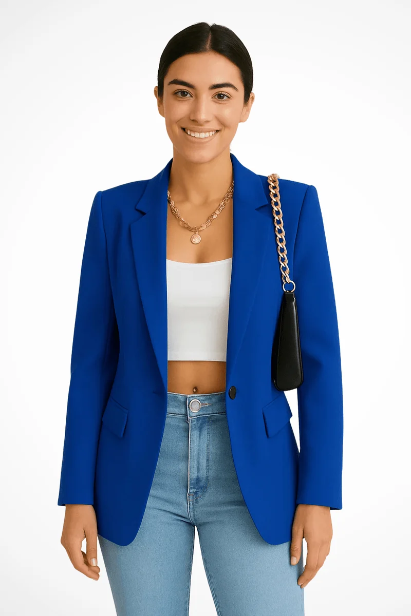 Veste Blazer Cardigan à Manches Longues pour Femmes