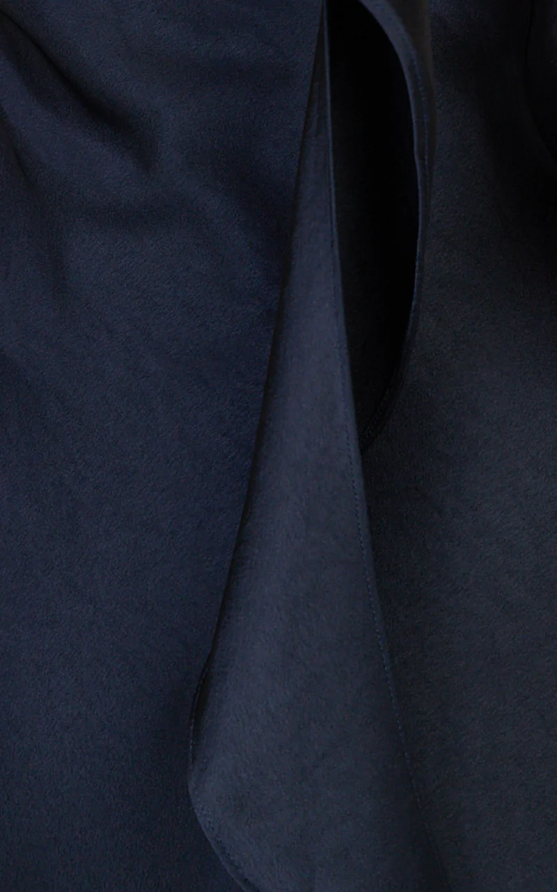 Calix Midi Dress - One Shoulder Slip Dress in Navy