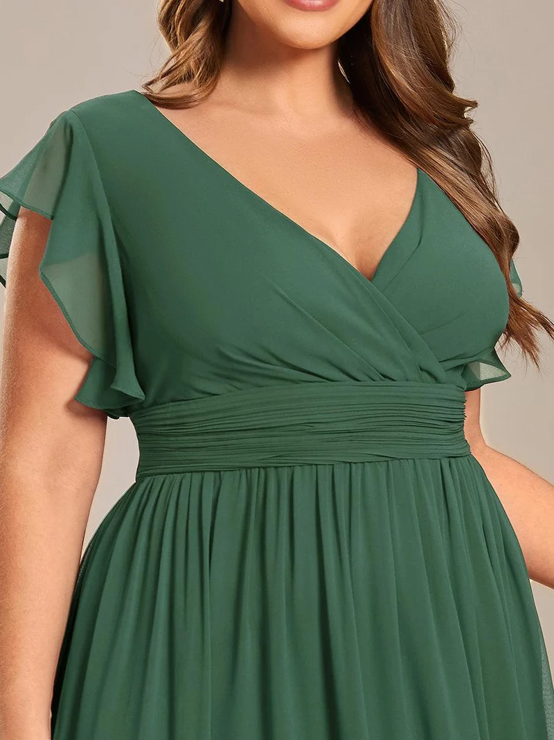 ever LILYANA|Robe de demoiselle d'honneur en mousseline avec dos découpé