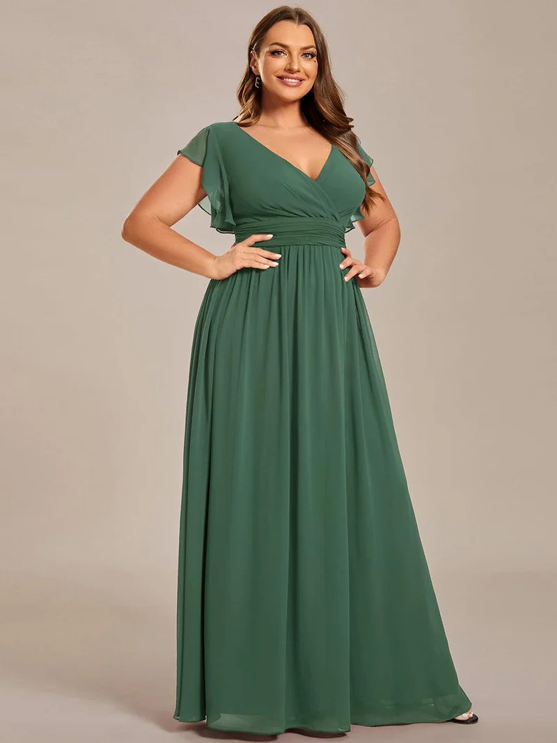 ever LILYANA|Robe de demoiselle d'honneur en mousseline avec dos découpé
