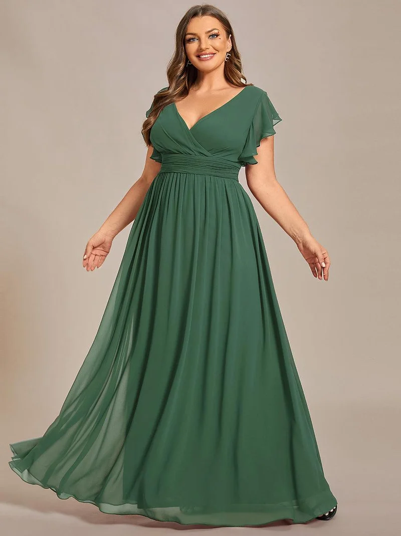 ever LILYANA|Robe de demoiselle d'honneur en mousseline avec dos découpé
