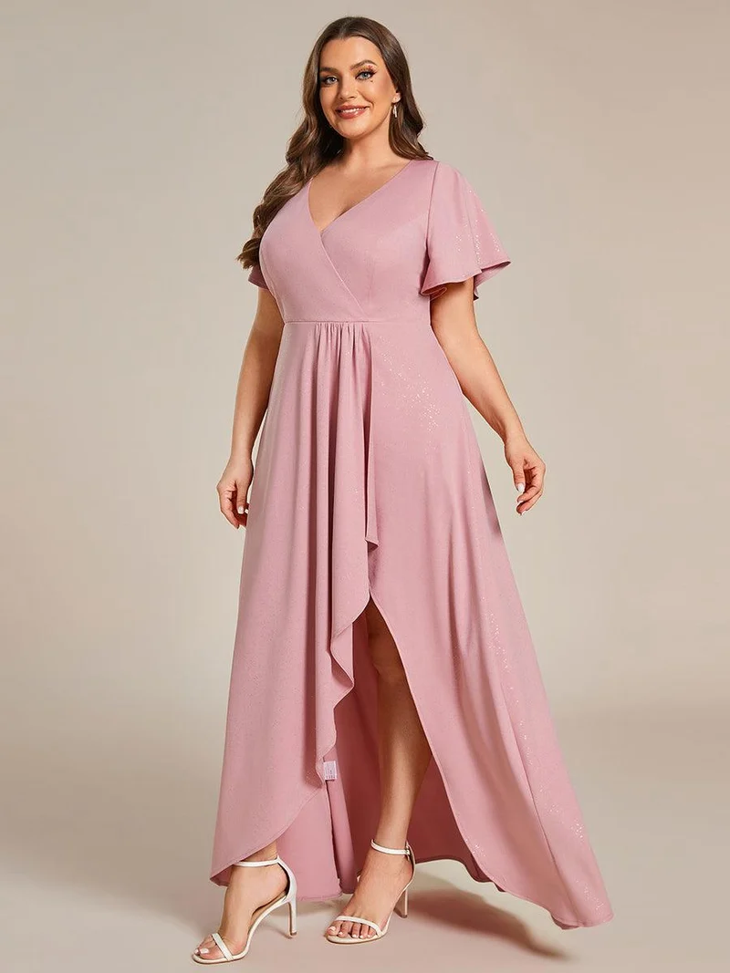 pretty MELODÉ|Robe de Soirée élégante à paillettes décolleté en V profond Grande taille (Vente Finale)