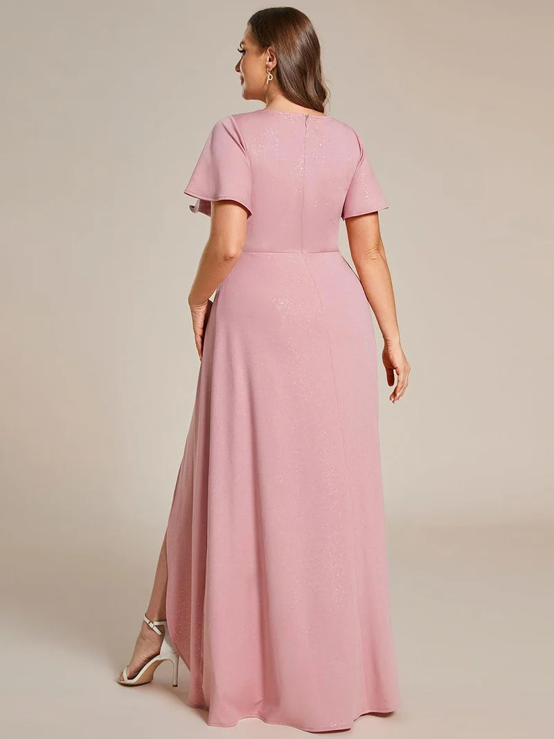 pretty MELODÉ|Robe de Soirée élégante à paillettes décolleté en V profond Grande taille (Vente Finale)