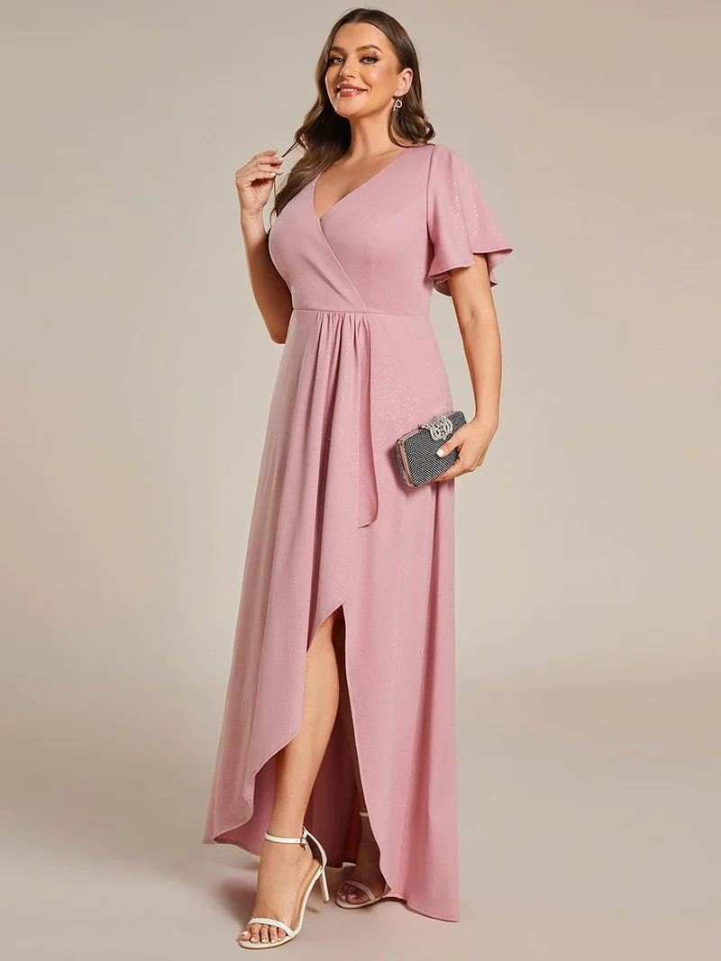 pretty MELODÉ|Robe de Soirée élégante à paillettes décolleté en V profond Grande taille (Vente Finale)