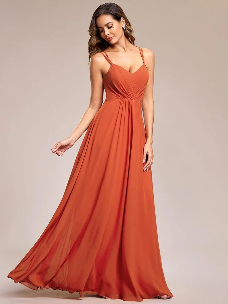 ever RUBY|Robe de soirée en mousseline et dentelle dos nu bretelles fines