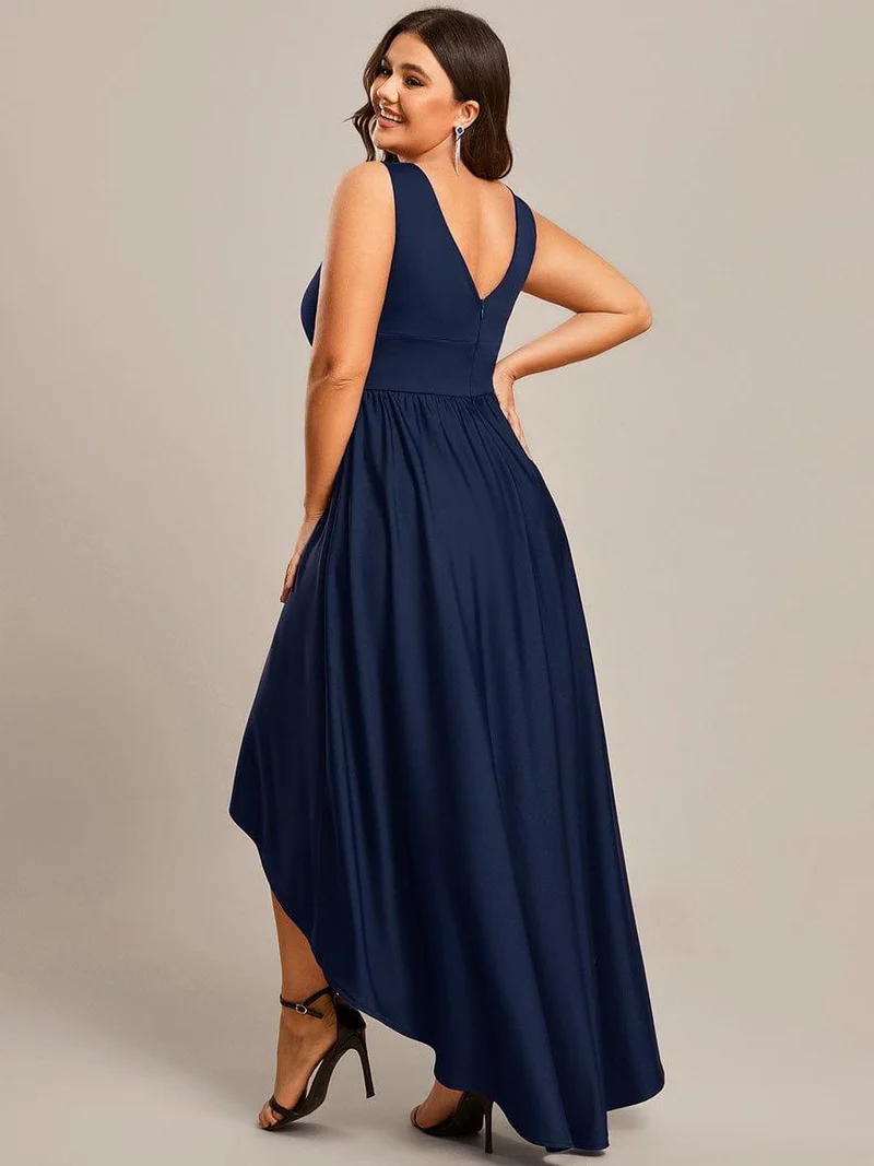 Robe Demoiselle d'honneur élégante Taille Empire Sans Manches(Vente finale)