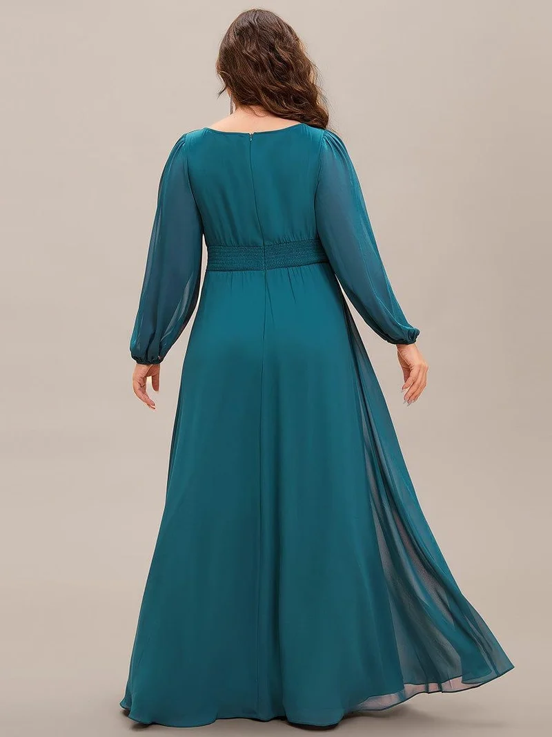 ever CELESTE|Robe demoiselle d'honneur en mousseline à taille haute Manches bouffantes
