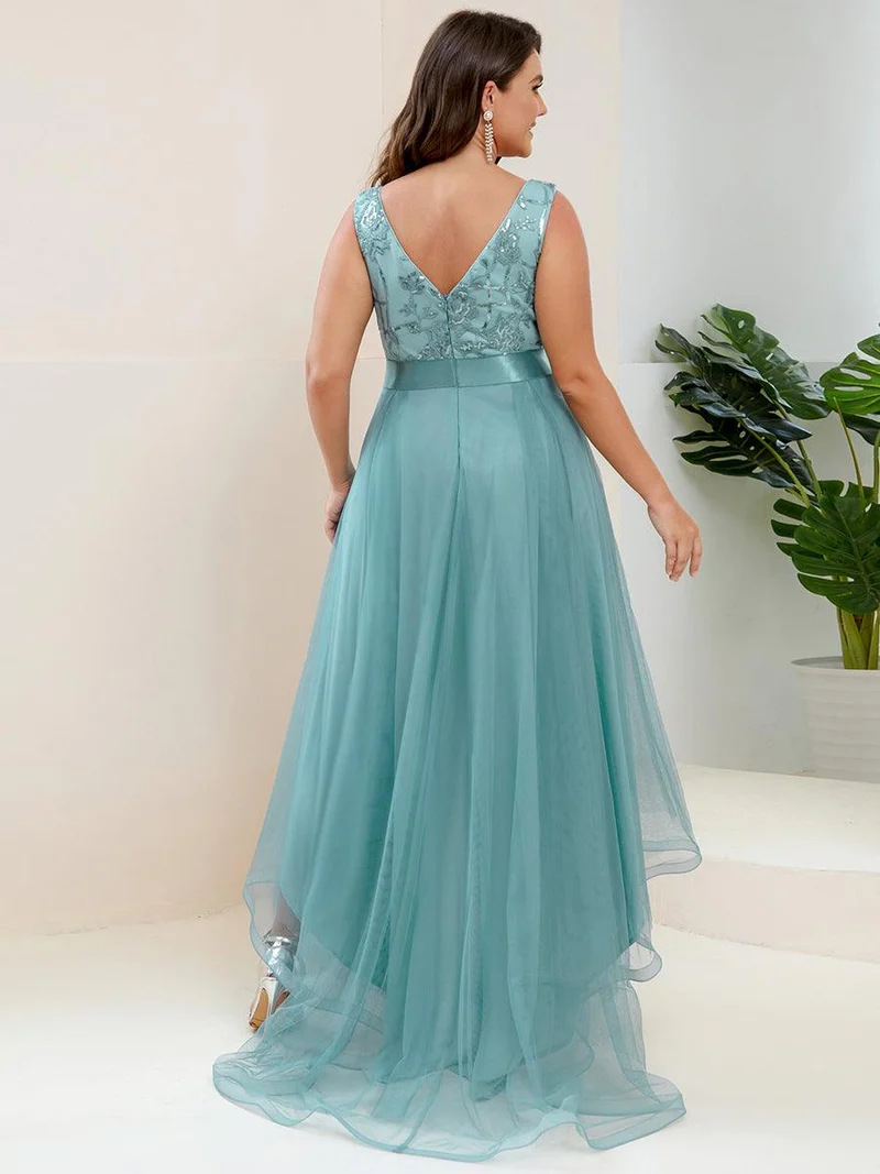 pretty SASHIA|Robes de bal Asymétrique Tulle Paillettes High Low Grande taille(Vente finale)