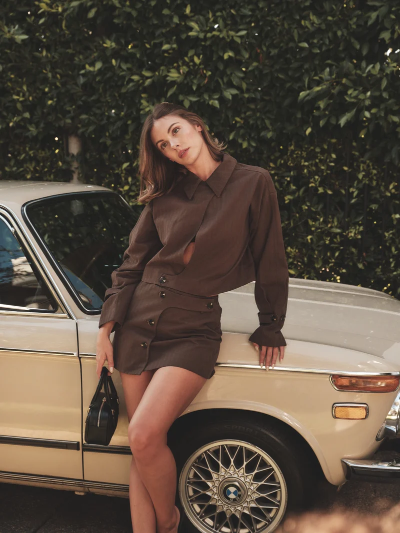 Veste Boutonnée - Marron Foncé
