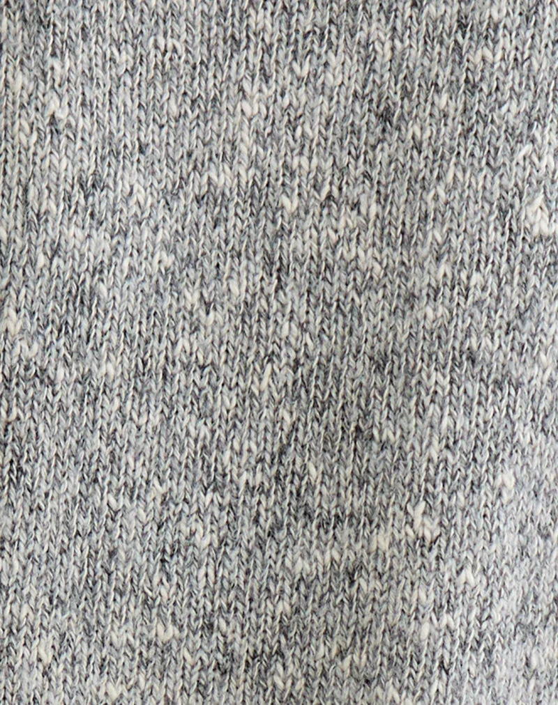 Cardigan Talira en tricot gris foncé marbré