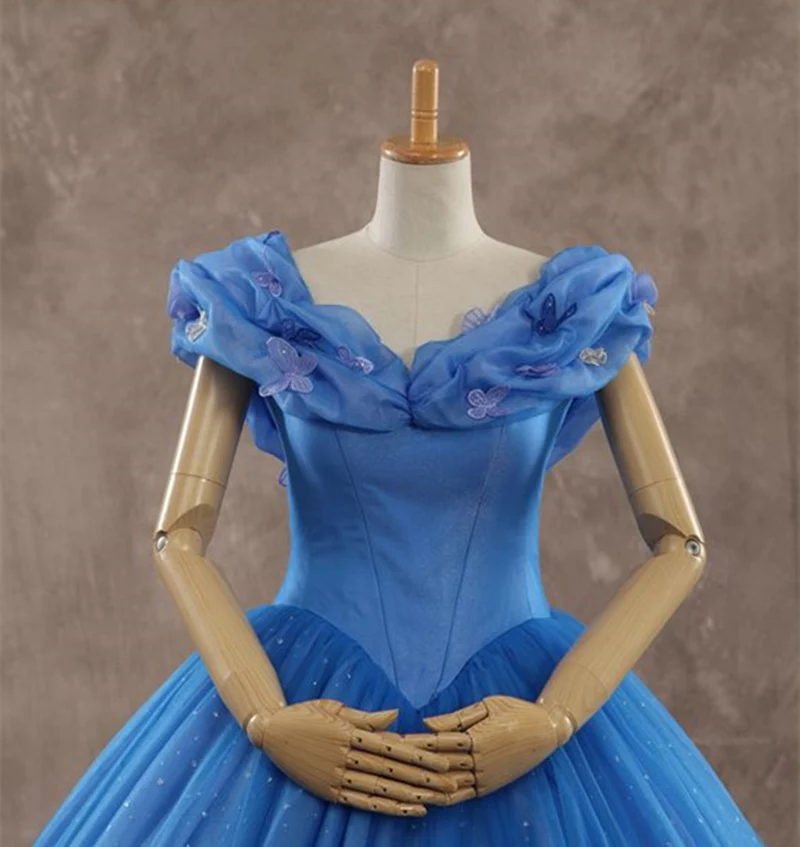 Disney Princess Robe de Bal Mascarade Bleue Robe de Bal Cendrillon