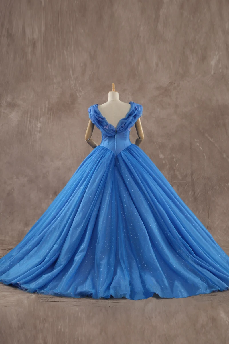 Disney Princess Robe de Bal Mascarade Bleue Robe de Bal Cendrillon